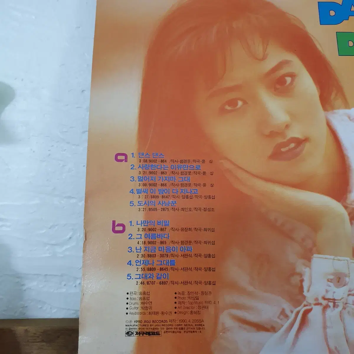 안혜지 2집 LP  1990   댄스댄스  벌써이밤이다지나고