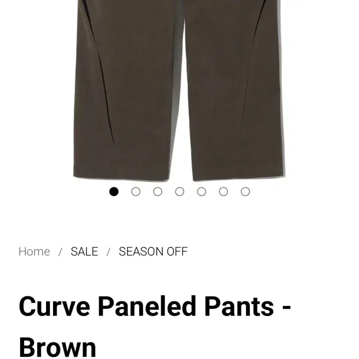 Lores Curve Paneled Pants - Brown