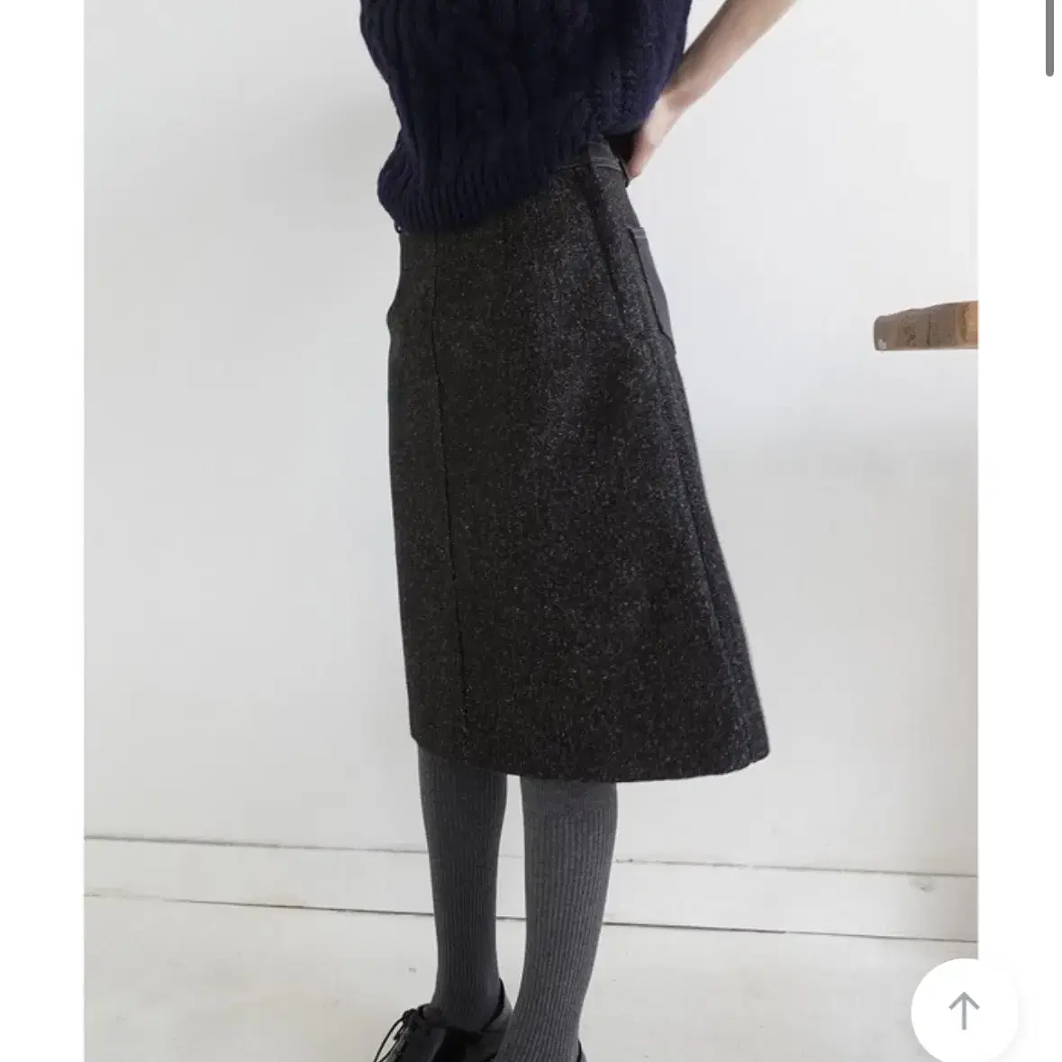 [새상품] 모크 m.o.k wool grain skirt M