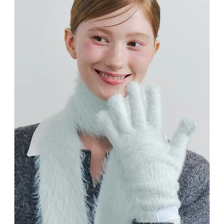 앵브록스 털장갑 soft fuzzy finger hole gloves_m