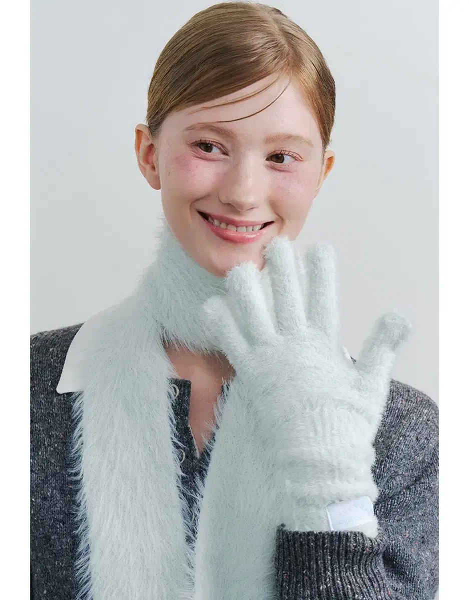 앵브록스 털장갑 soft fuzzy finger hole gloves_m