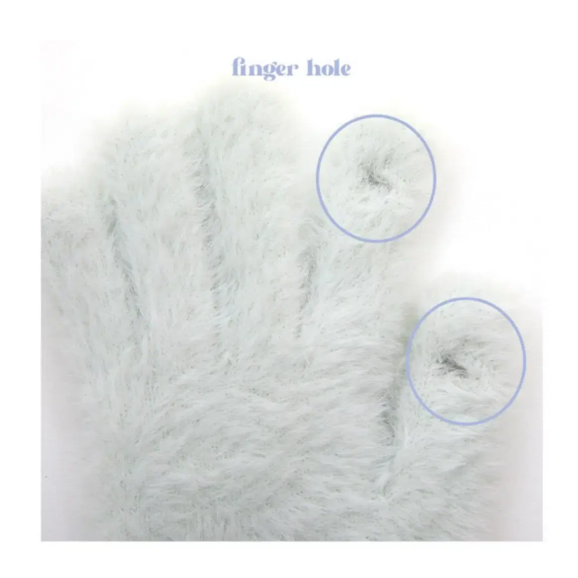 앵브록스 털장갑 soft fuzzy finger hole gloves_m