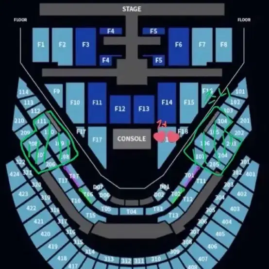 엔시티 127 콘서트 f18 -> f17교환