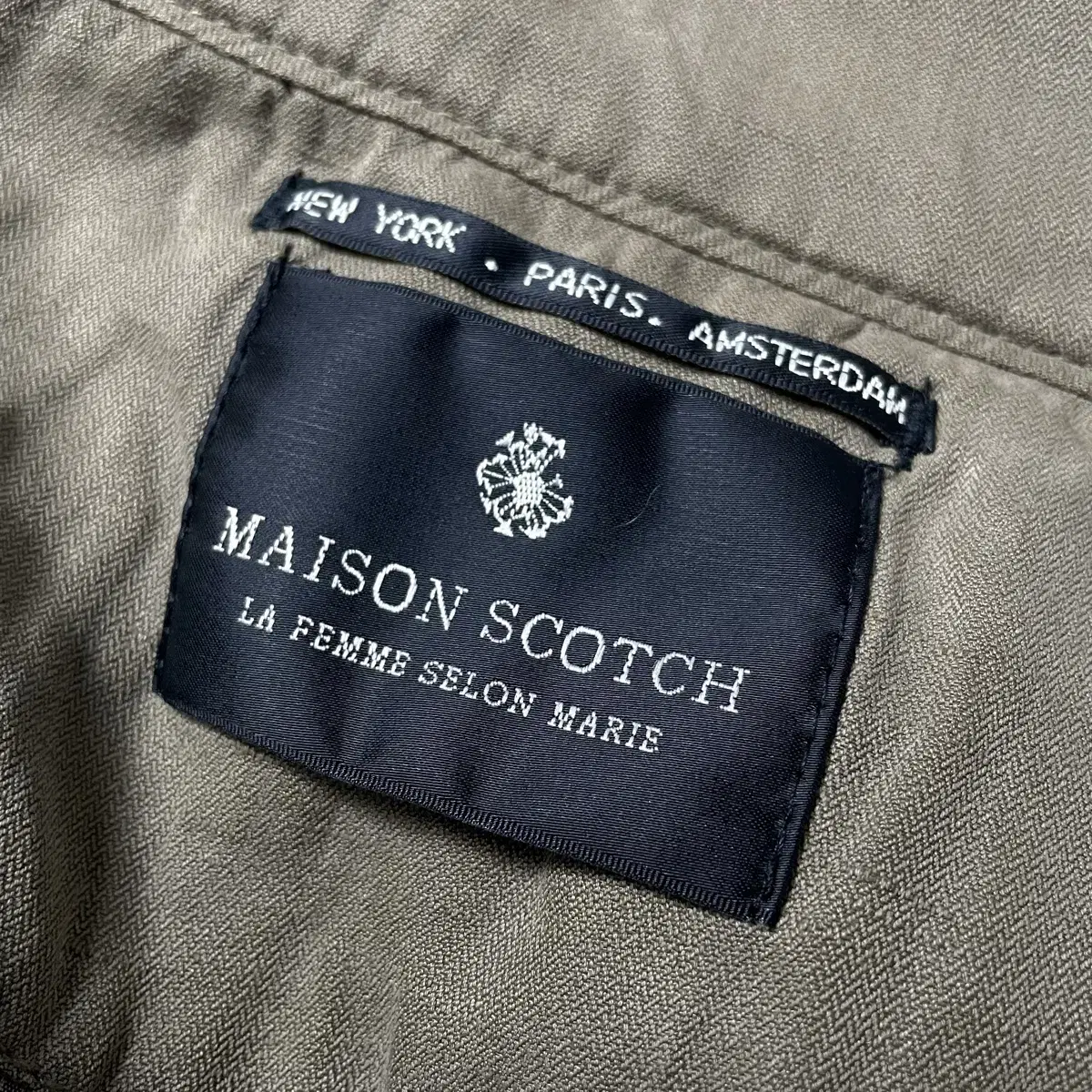 MAISON SCOTCH 메종 스카치 여성 린넨 실크 혼방 빈티지 자켓