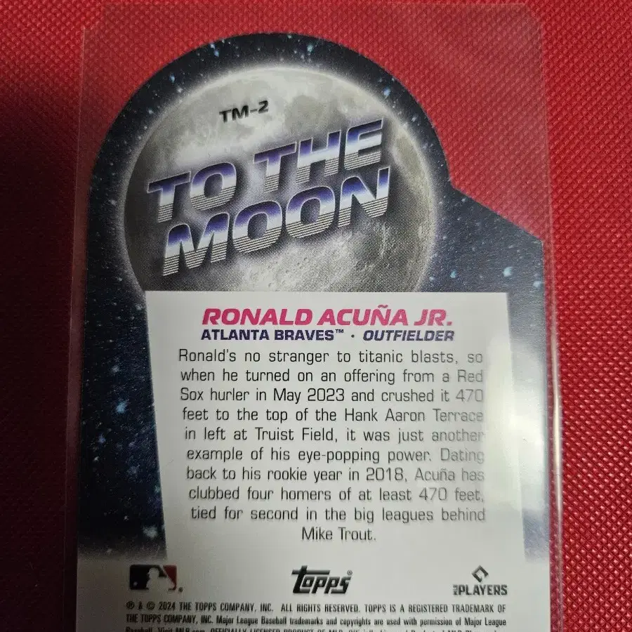 아쿠나 주니어 2024 Topps To The Moon 인서트 카드