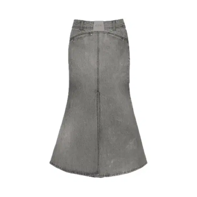 ojos Mermaid Slit Denim Skirt grey