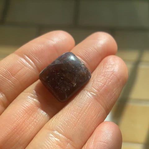 Mini iolite sunstone cabochon