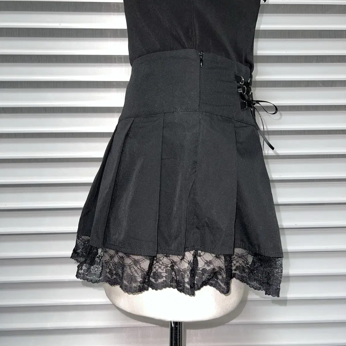 Black Lace Corset Gothic Skirt 고스 고딕 공겜