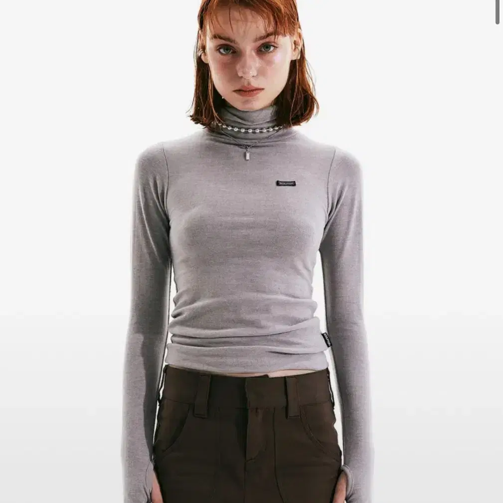 스컬프터 목폴라 Soft Tencel Turtleneck Melange