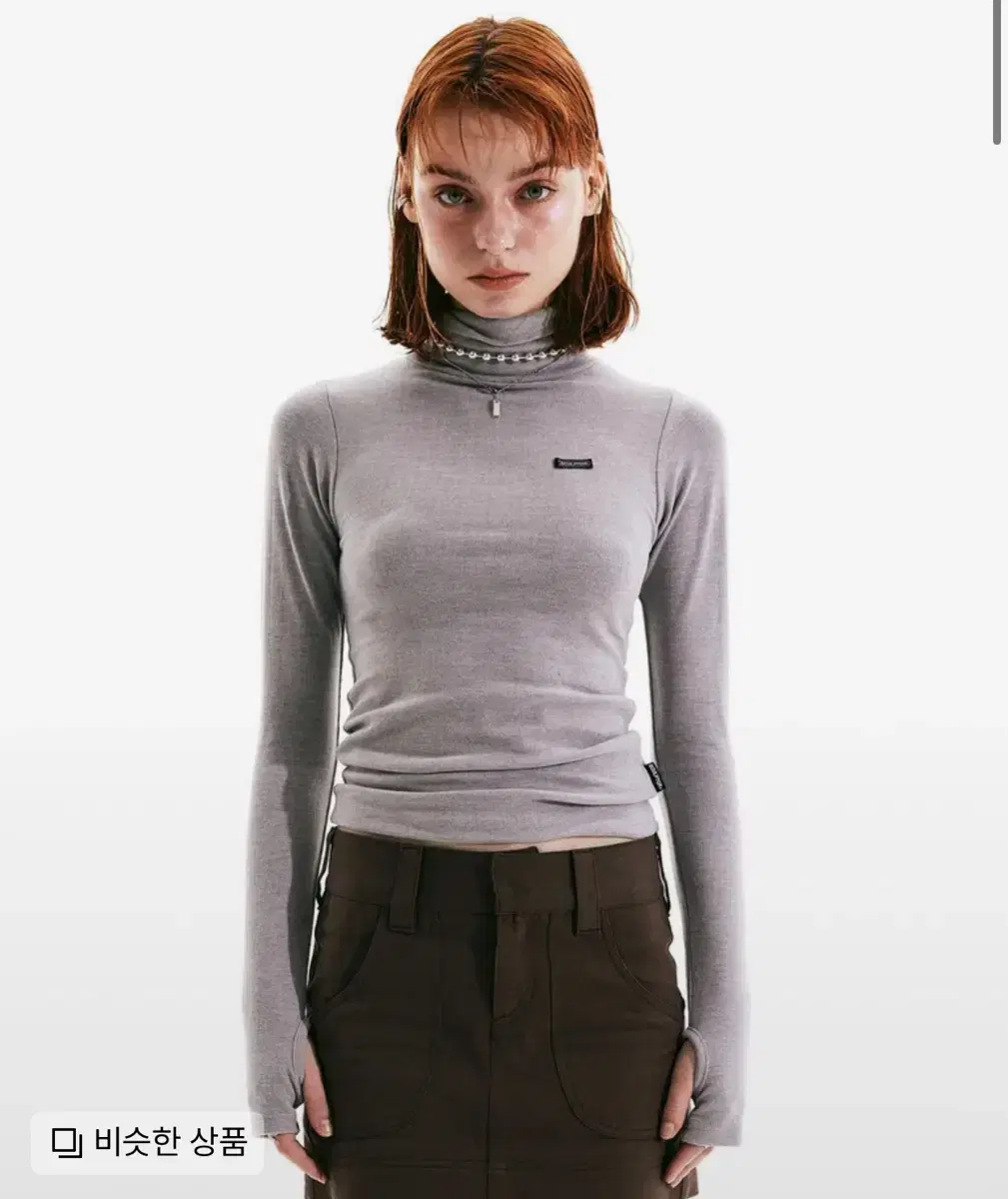 스컬프터 목폴라 Soft Tencel Turtleneck Melange