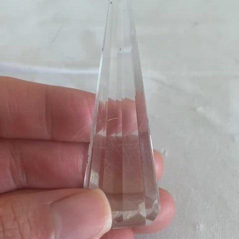 Rutilated clear quartz vogel