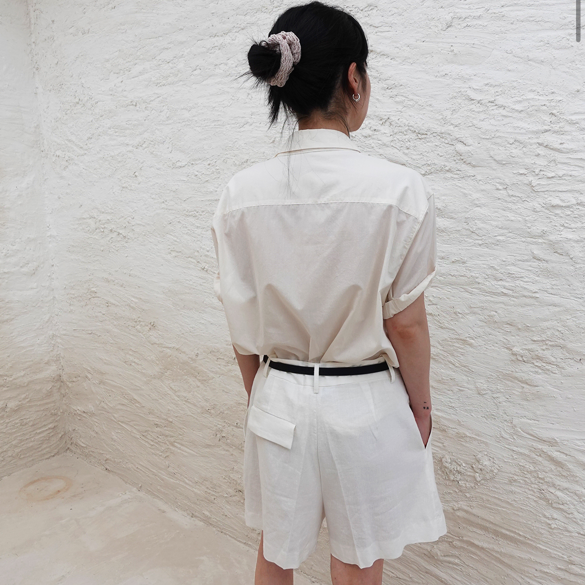 [새상품] [모크 m.o.k] moist linen shorts S