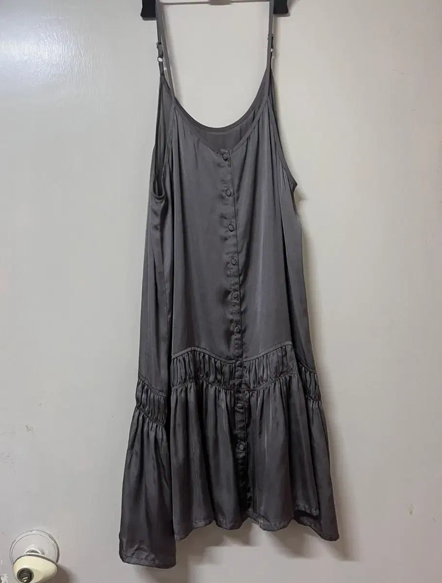 VINTAGE FEMININE SILK SATIN STRING ONEPIECE