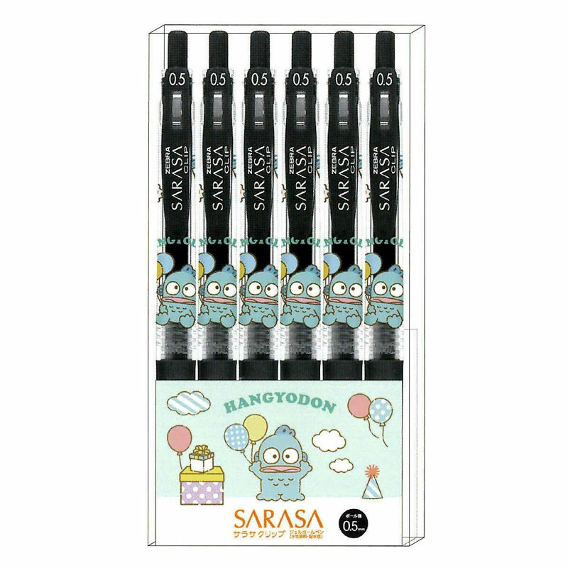 산리오  SARASA 클립펜 6개 세트 0.5mm 볼펜 2025년버전