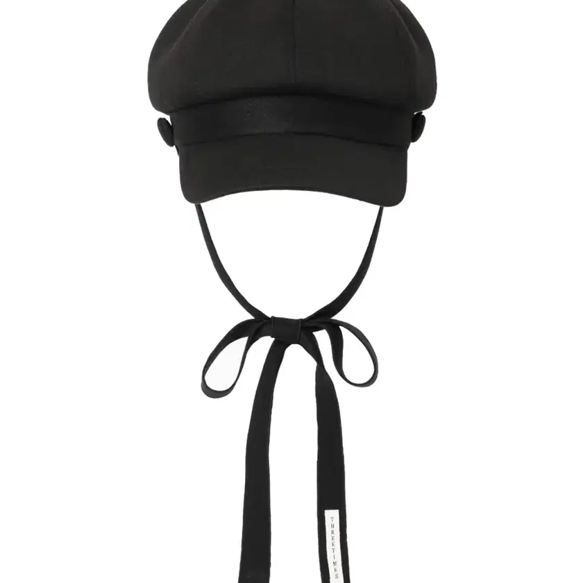 ★THREETIMES★STRAP NEWSBOY CAP THREETIMES | 쓰리타임즈 Three Times Strap Newsboy Cap Black