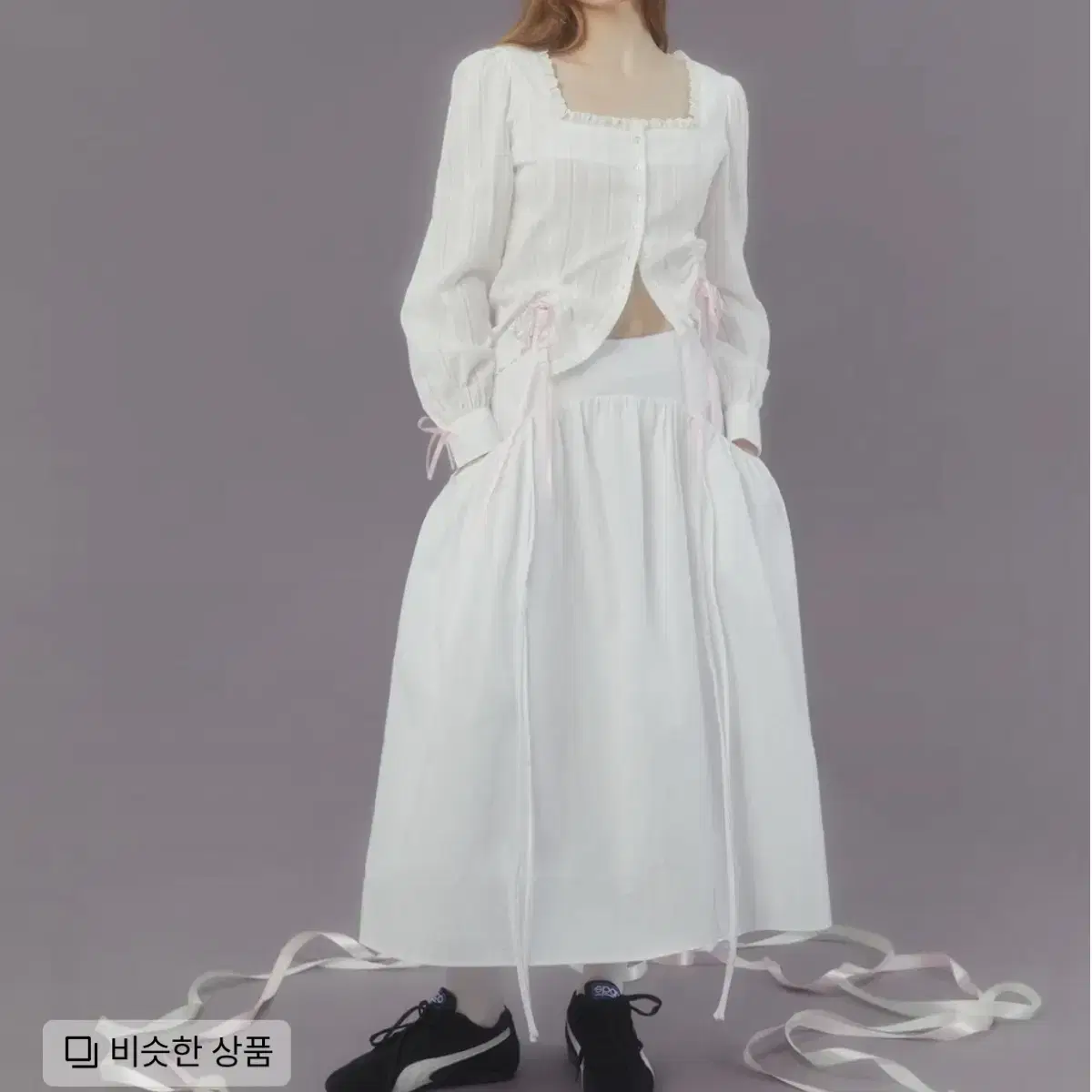 마가린핑거스 SHIRRING POCKET LONG SKIRT S