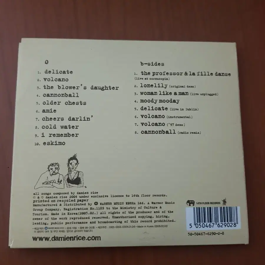 Damien Rice O B Sides 2cd 팝씨디 Popcd포크록씨디