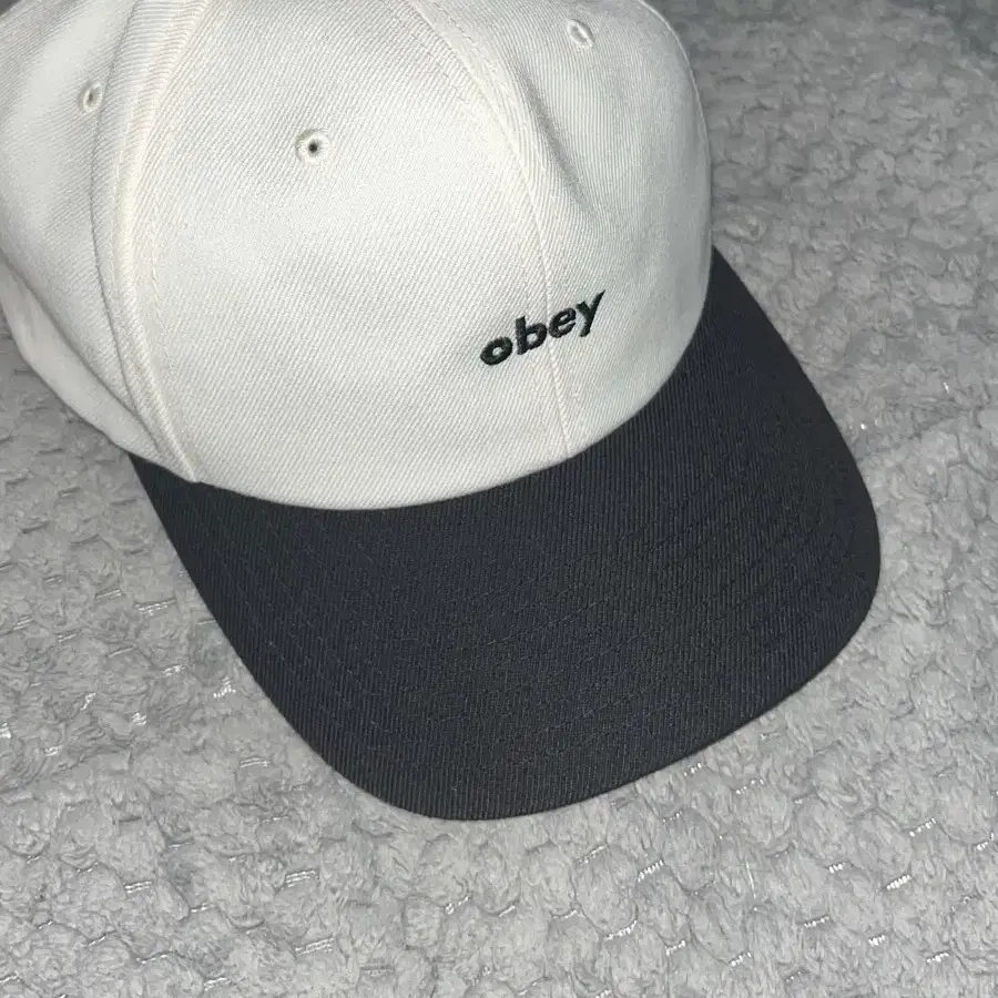 OBEY 2 TONE LOWERCASE 6 PANEL WHITE MULT