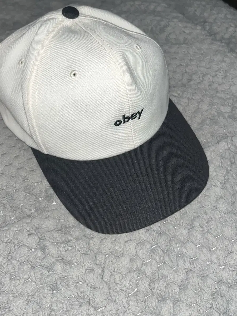 OBEY 2 TONE LOWERCASE 6 PANEL WHITE MULT