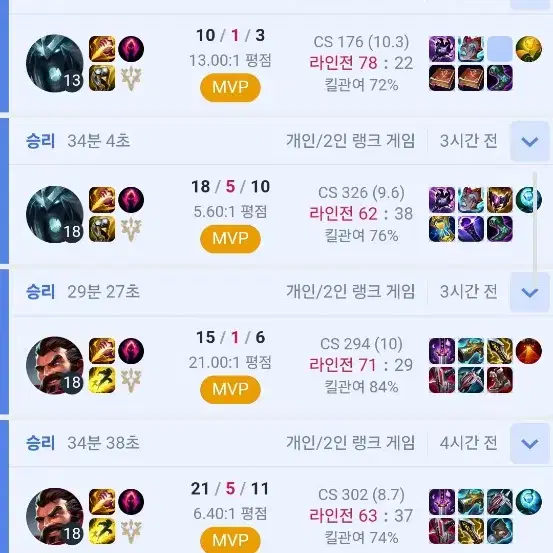 리그오브레전드 LOL 개인 Gm