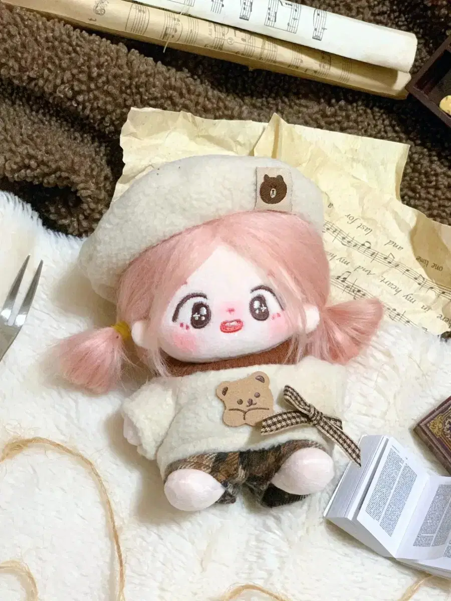 10cm 인형옷 밀크캐슈넛 화이트