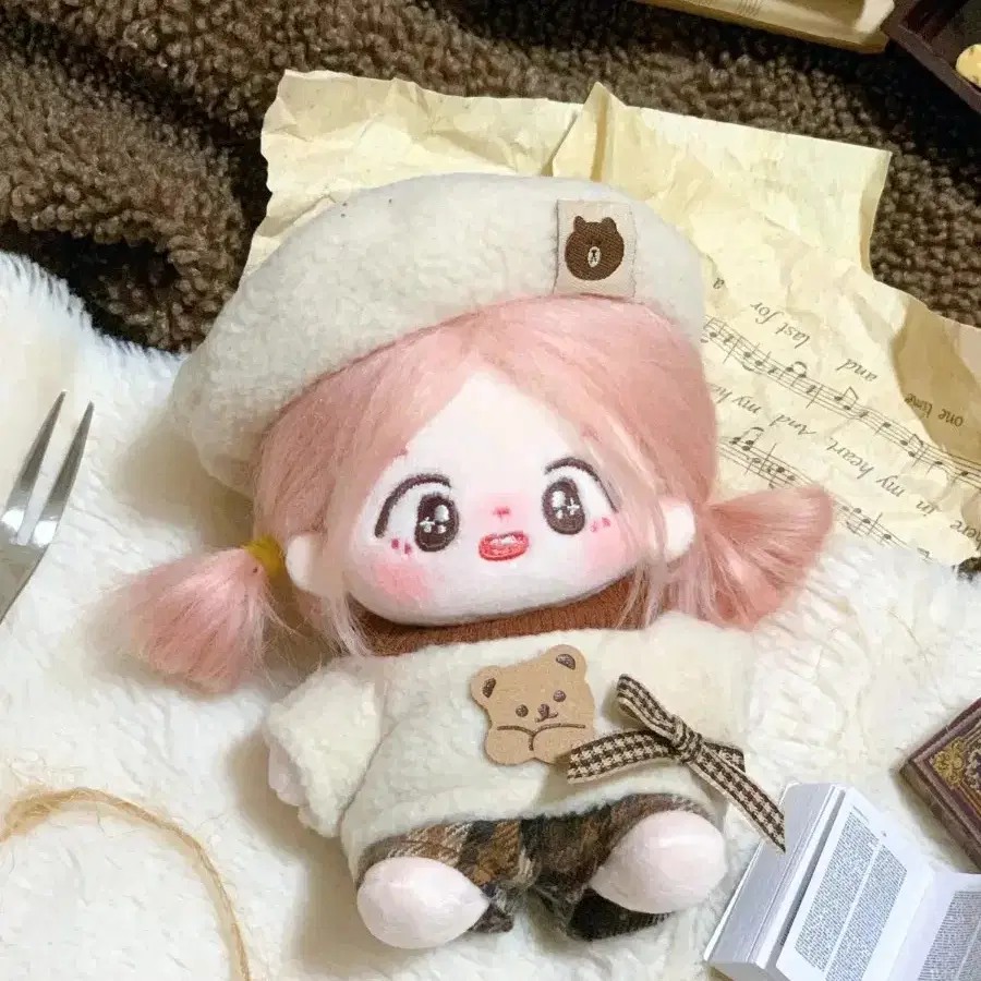 10cm 인형옷 밀크캐슈넛 화이트