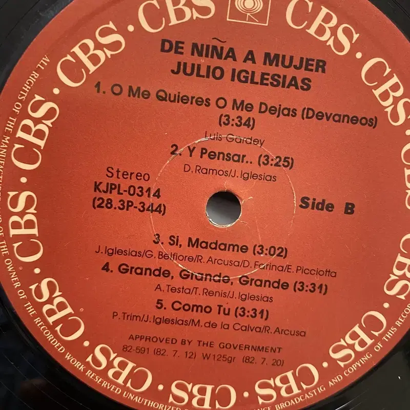 JULIO IGLESIAS LP / AA7152