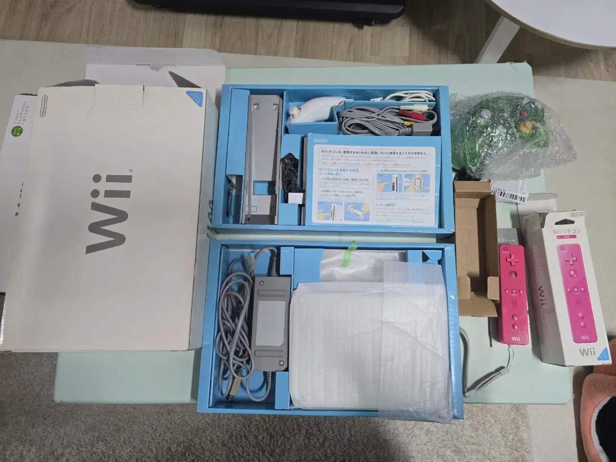 닌텐도 wii 일본판 박스세트 A-급 게임큐브호환가능패드일괄