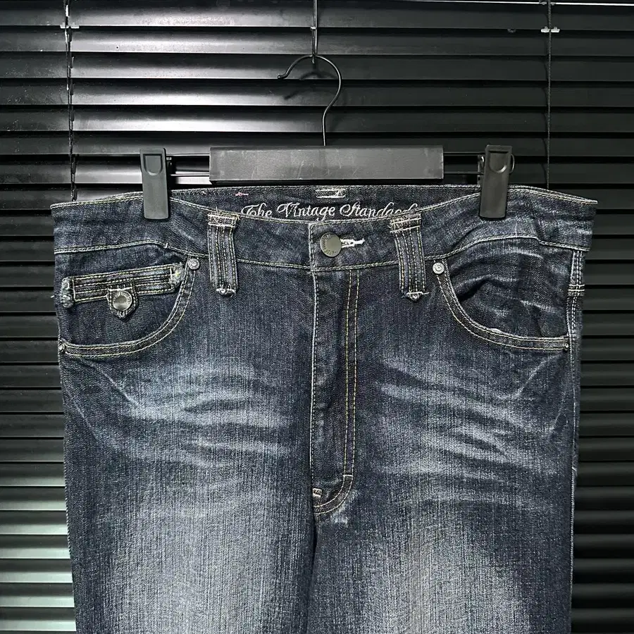 Original Jeans 핑크 하트 큐빅 y2k 부츠컷 나팔 바지 워싱