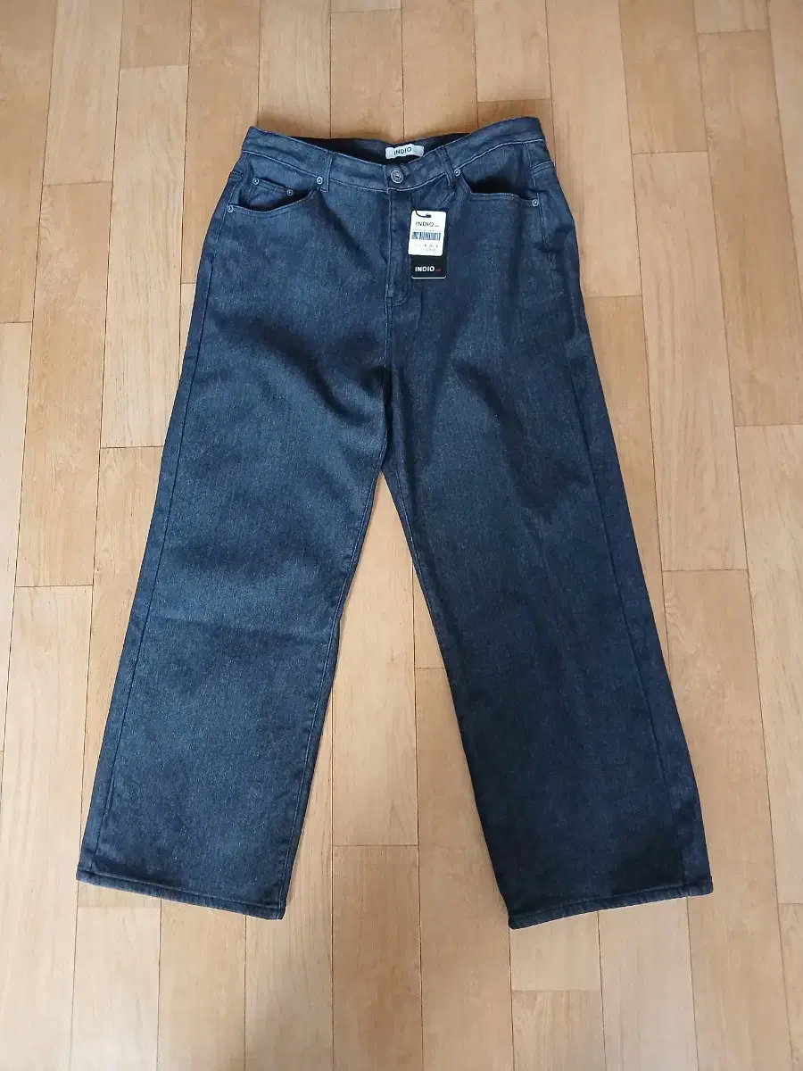 (NEW)INDIO NINE Brushed black jin jeans36" black jeans