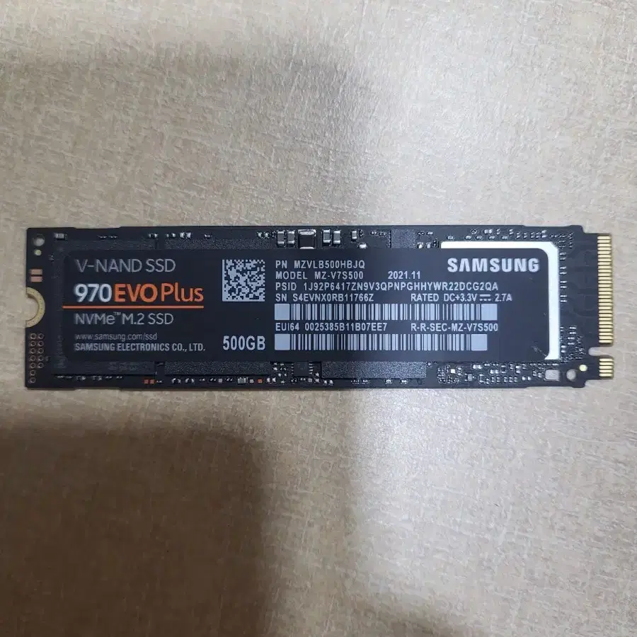 삼성전자 삼성 M.2 NVMe SSD 980 500GB MZ-V8V500