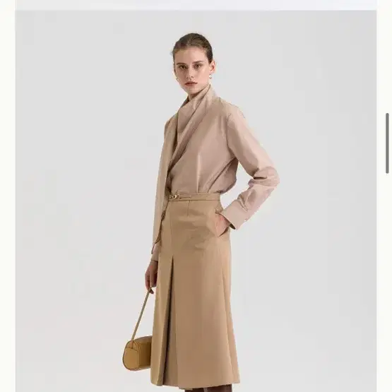 킨더살몬 A-line Skirt Camel