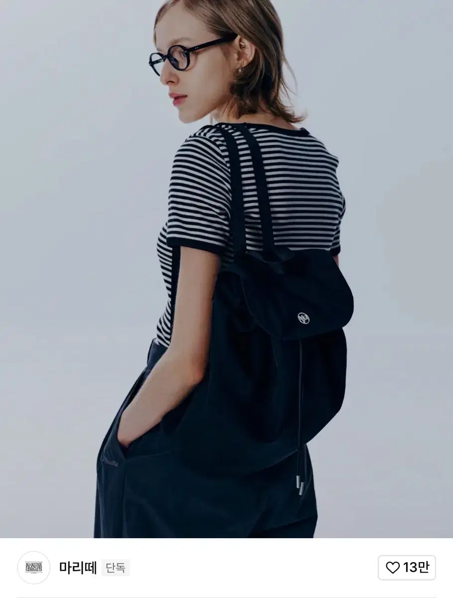 마리떼 백팩 CIRCLE LOGO BACKPACK black