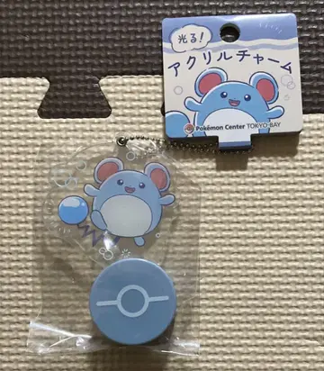 새상품 포켓몬센터 한정판 빛나는! 아크릴 참 마릴 키링