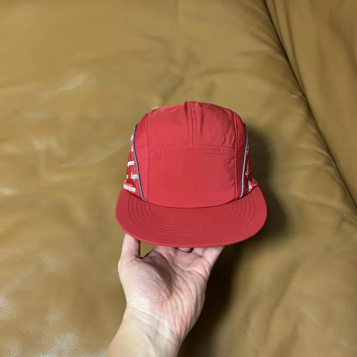 Supreme 슈프림 캠프캡 모자 (Side Logo Red)