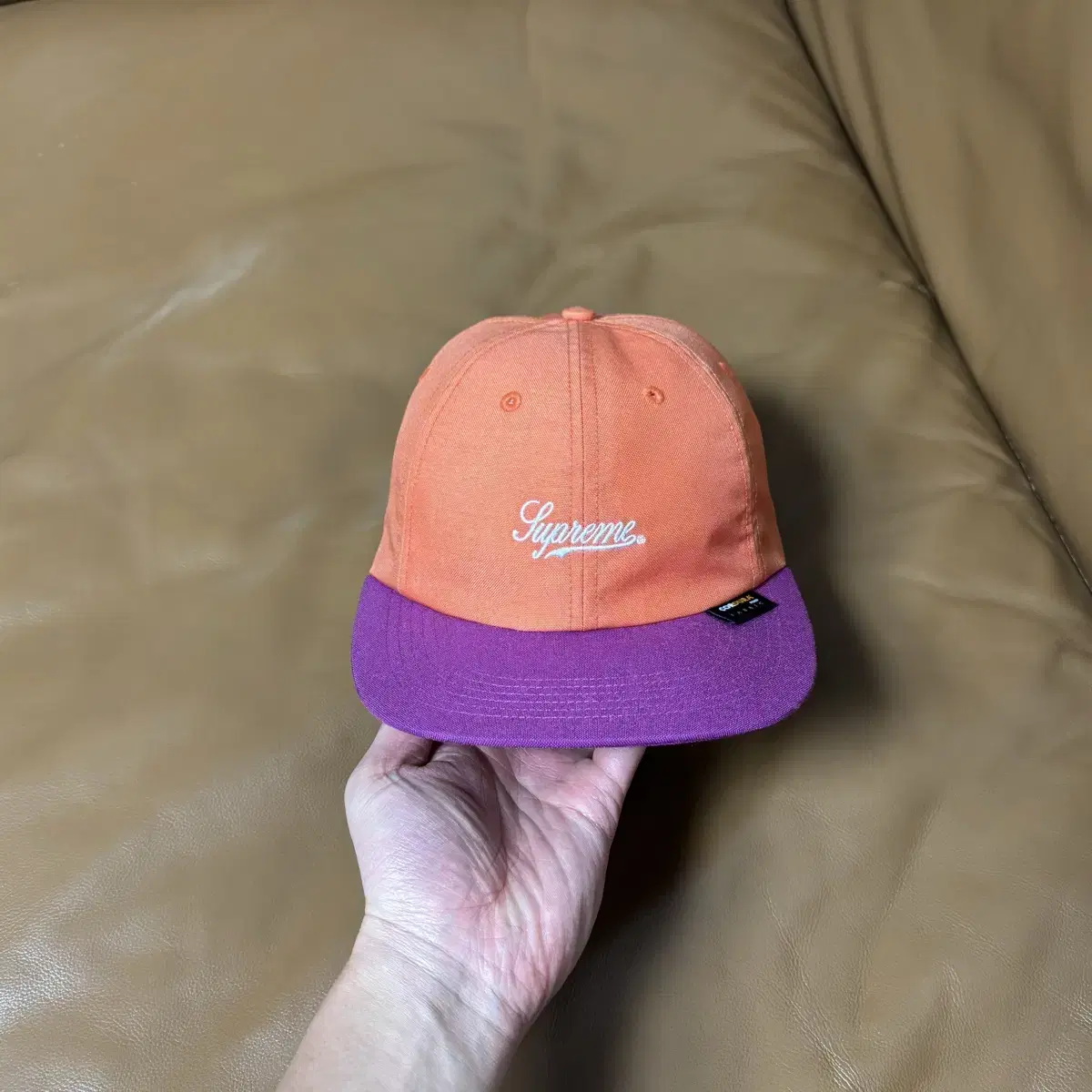 Supreme 슈프림 6패널 볼캡 모자 (Orange/Purple)