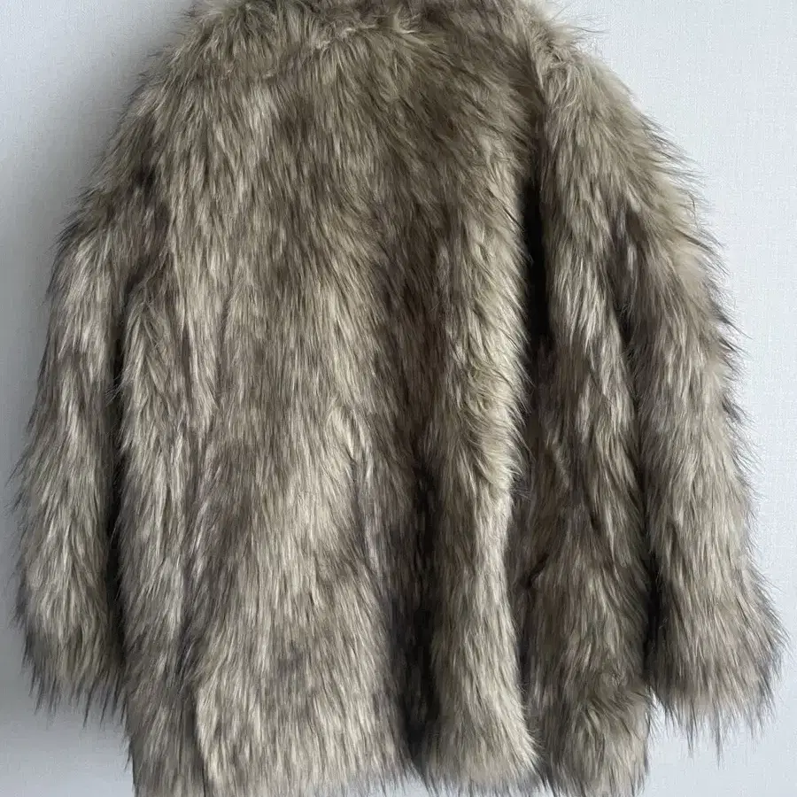 온무드 퍼자켓 퍼코트 have mix fur half coat