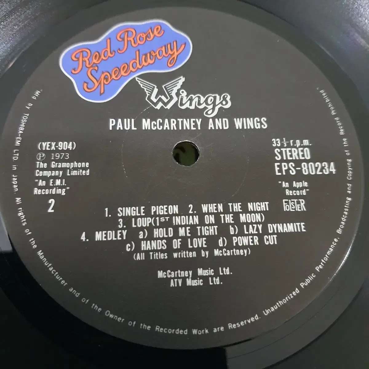 폴매카트니 PAUL McCARTNEY  LP 1973   일본반