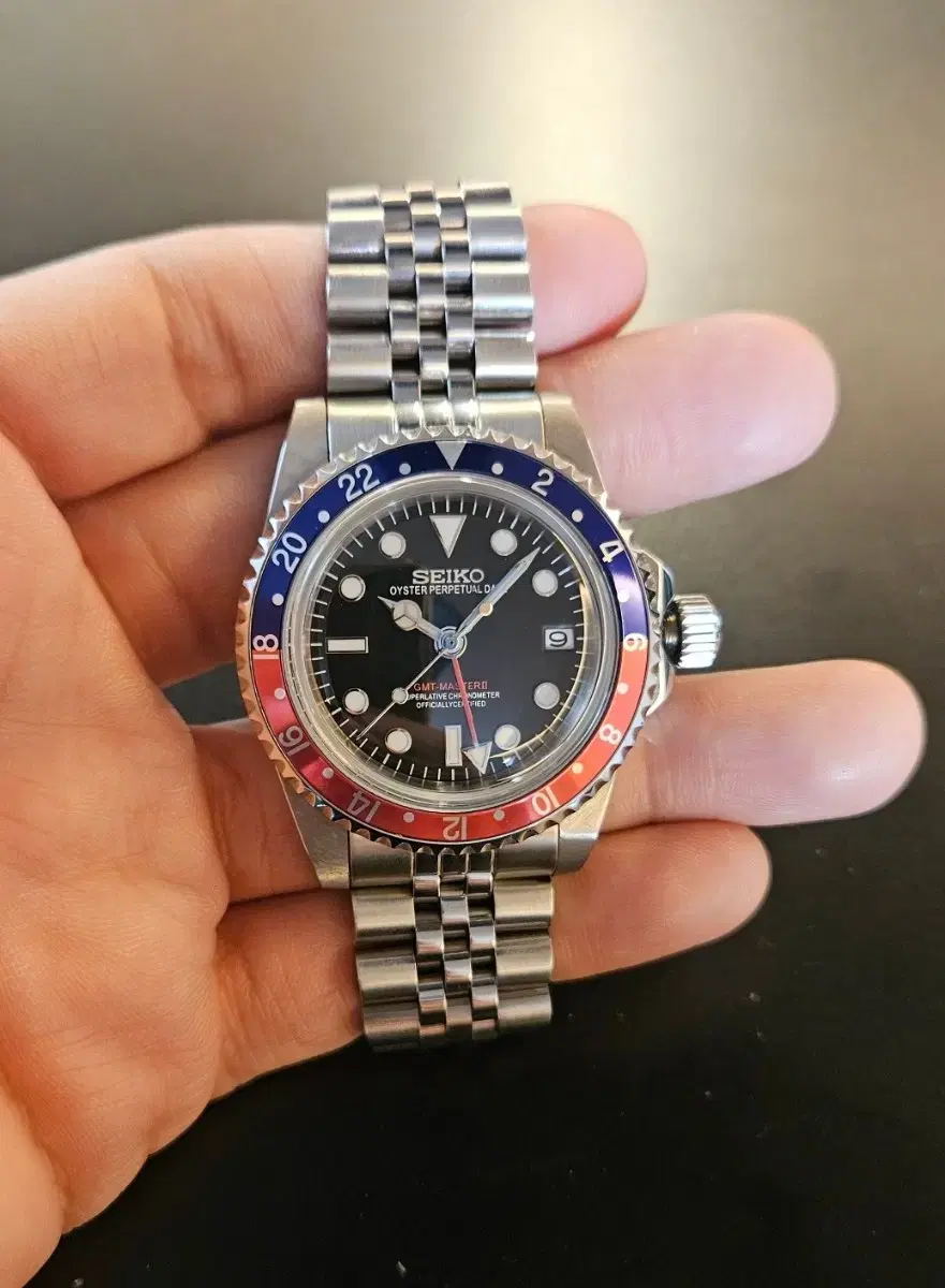 세이코 커스텀 오토매틱 39mm gmt 펩시