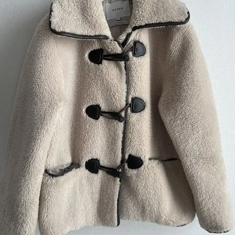 모한 퍼자켓 더플 하프 코트 fur duffle half coat