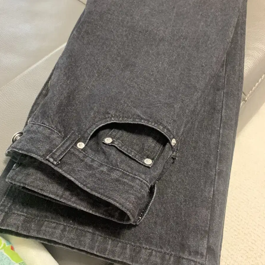 론론 WIDE DENIM 데님팬츠 블랙