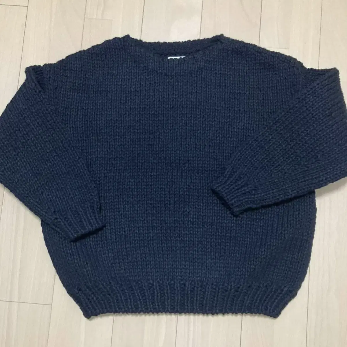 2)visvim 비즈빔 22aw AMPLUS BOATNECK 핸드니트