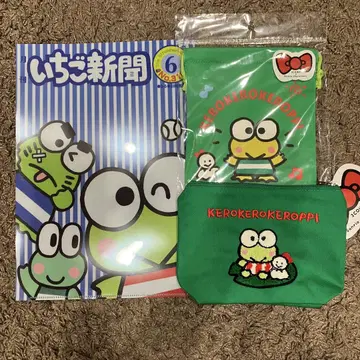 [케로케로로케로피 클리어 파일, 복조리, 자수 파우치] 세트판매 미사용