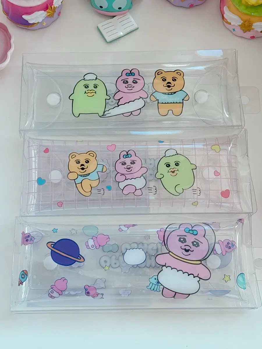 [Genuine] Pantsu Rabbit Clear Tick Pow Pouch Pencil Case (Selectable)