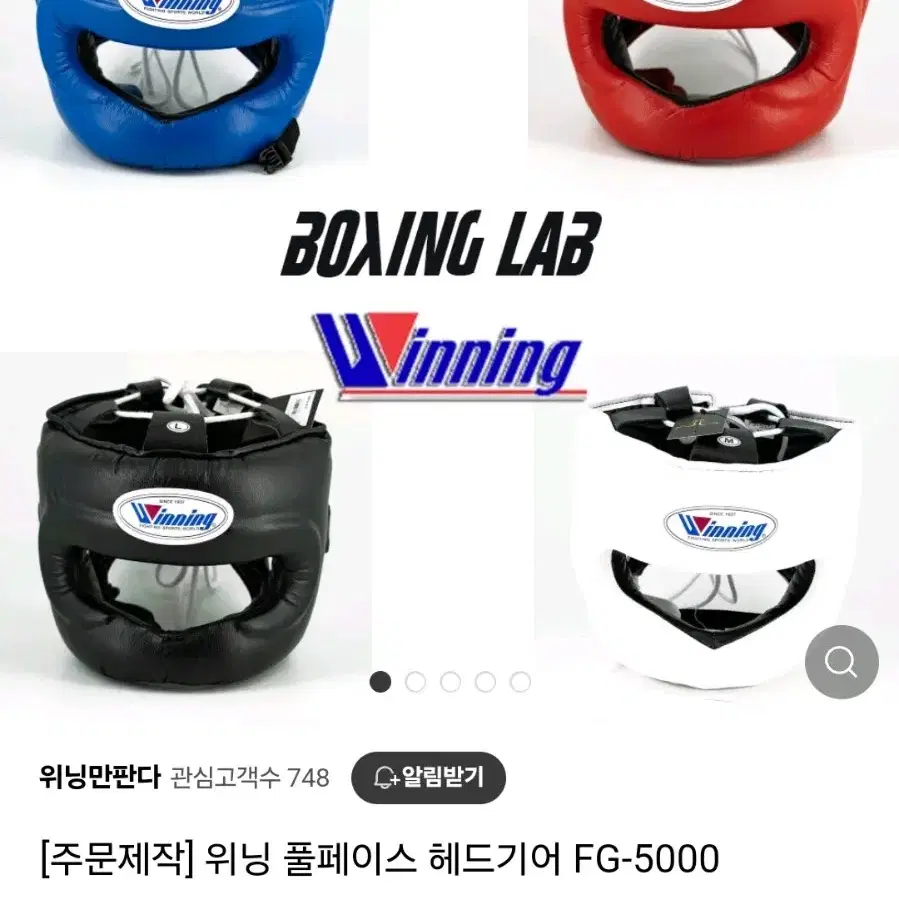 위닝 코보호 헤드기어 fg5000 L 화이트