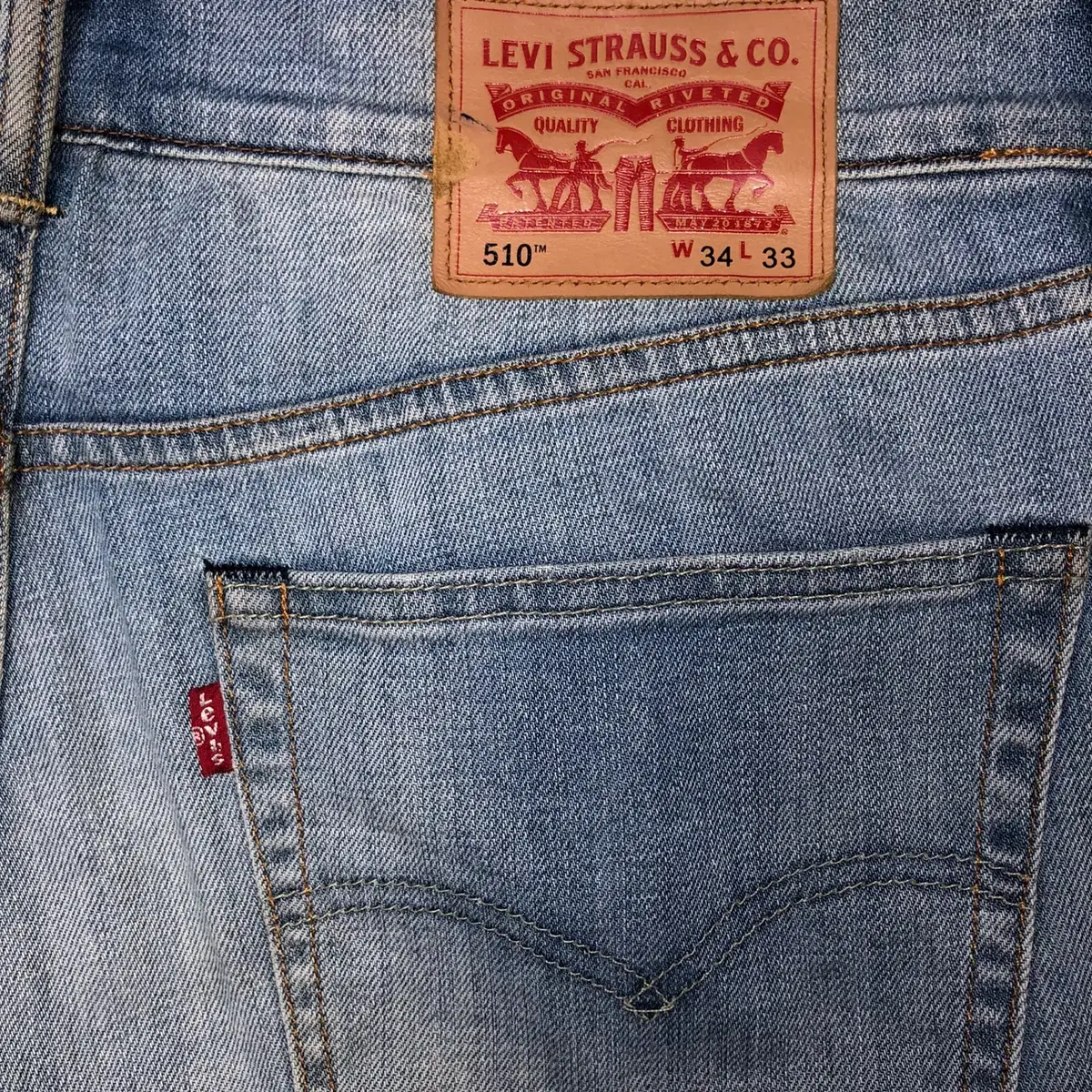 Levi's 510 스키니핏 데님 팬츠 (W34)