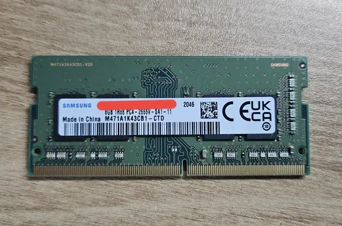 노트북용 삼성 ddr4 8기가 램 팝니다.