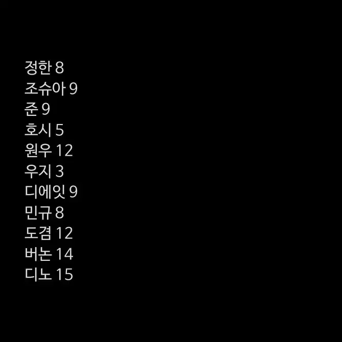 세븐틴 포카 일괄 대량양도