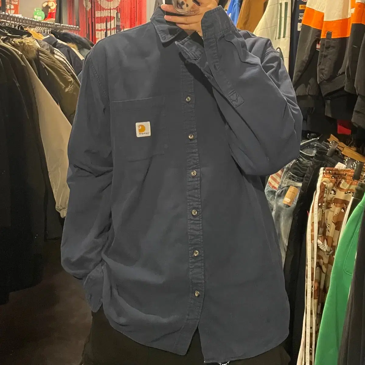 [IM] carhartt 칼하트 딥네이비 긴팔셔츠