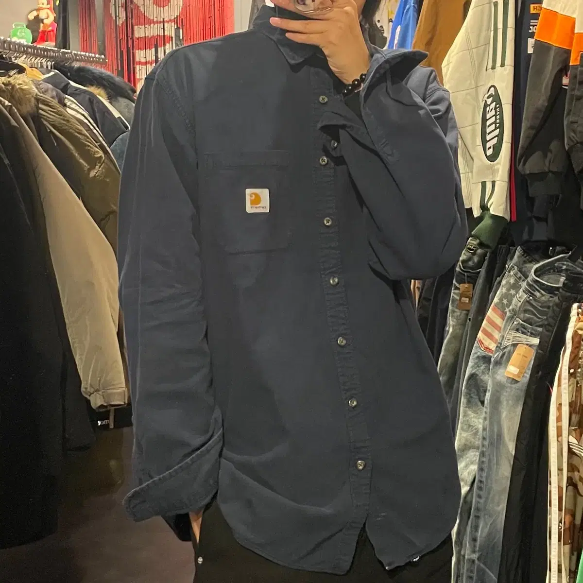 [IM] carhartt 칼하트 딥네이비 긴팔셔츠